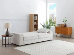 Vente-unique Todos Los Sofás|Sofá De Terciopelo|Sofá cama de 3 plazas convertible en terciopelo FINORO