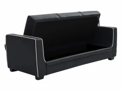 Vente-unique Sofá cama de 3 plazas convertible en cama NATY - Negro Sale