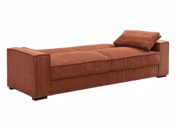 Sofá cama de 3 plazas convertible de terciopelo acanalado color FINORO^Vente-unique Clearance