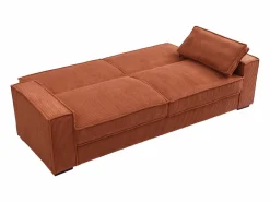 Sofá cama de 3 plazas convertible de terciopelo acanalado color FINORO^Vente-unique Clearance