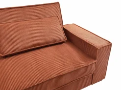 Sofá cama de 3 plazas convertible de terciopelo acanalado color FINORO^Vente-unique Clearance