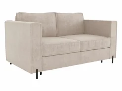 Vente-unique Sofá cama de 3 plazas de apertura rápida de tela texturizada colchón de 14 cm ELORYA Beige Best