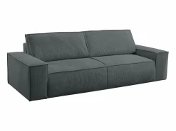 Vente-unique Sofá cama de 4 plazas de pana gris - AMELIA Gris antracita New
