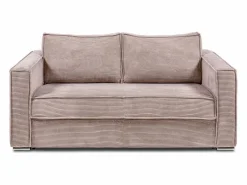 Vente-unique Sofá De Terciopelo|Sofá - 3 Plazas|Sofá cama de 3 plazas de pana en - 140 cm - Colchón de 18 cm LORETO