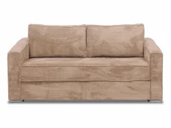 Vente-unique Sofá De Terciopelo|Sofá - 4 Plazas|Sofá cama de 4 plazas de pana base de láminas anchas - 22 cm LORETO