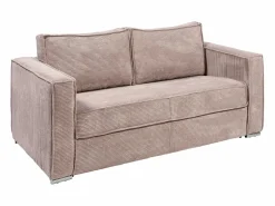 Sofá cama de 3 plazas de pana - 140 cm - Colchón de 14 cm LORETO^Vente-unique New