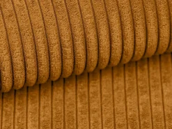 Vente-unique Sofá cama de 4 plazas de pana color AMELIA Naranja claro