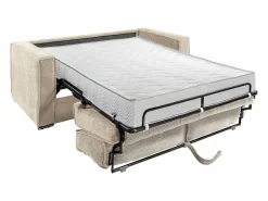 Vente-unique Sofá cama de 3 plazas de pana amarillo 140 cm 18 cm LORETO Mostaza Sale