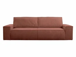 Vente-unique Sofá Vintage|Sofá cama de 4 plazas de pana AMELIA