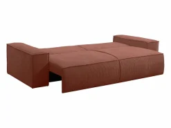 Vente-unique Sofá Vintage|Sofá cama de 4 plazas de pana AMELIA