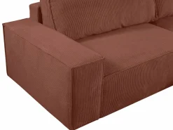 Vente-unique Sofá Vintage|Sofá cama de 4 plazas de pana AMELIA
