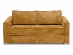 Sofá cama de 4 plazas de pana amarillo lamas 22cm LORETO^Vente-unique Sale