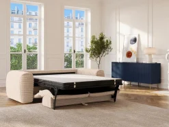 Sofá cama de 3 plazas de pana POGNIA^Vente-unique Best