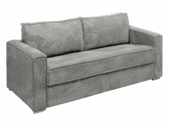 Vente-unique Sofá De Terciopelo|Sofá - 4 Plazas|Sofá cama de 4 plazas de pana - 160 cm - 22 cm LORETO