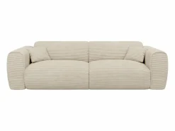 Vente-unique Sofá cama de 4 plazas de pana POGNIA Beige Online