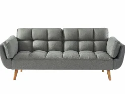 Sofá cama de 3 plazas de tela LOELINE chiné. Made for Design^Vente-unique New