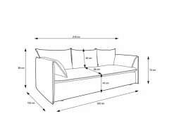 Sofá cama de 3 plazas de terciopelo de canalé TEODORA de PASCAL MORABITO^Vente-unique Sale