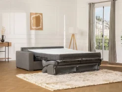 Vente-unique Sofás Y Sillones|Sofá cama de 3 plazas de tela de apertura rápida colchón - VIZIR