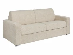 Vente-unique Sofás Y Sillones|Sofá cama de 4 plazas de tela rizada - 160 cm - 22 cm CALITO