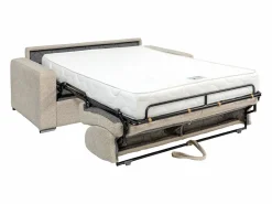 Vente-unique Sofás Y Sillones|Sofá cama de 4 plazas de tela rizada - 160 cm - 22 cm CALITO