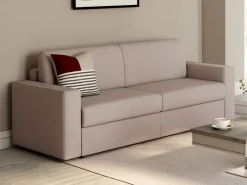 Sofá cama de 3 plazas de tela tipo italiano estilo juvenil COGLIO^Vente-unique Online