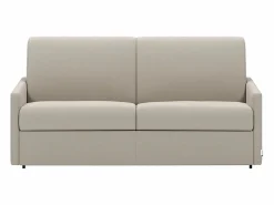 Sofá cama de 4 plazas de tela tipo italiano gris - Colchón de espuma 18 cm - CALIFE^Vente-unique Sale