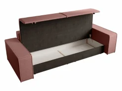Vente-unique Sofá Vintage|Sofá cama de 4 plazas de terciopelo AMELIA