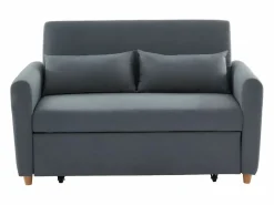 Vente-unique Sofá cama de 2 plazas de tela AYLA Gris Discount