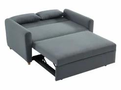 Vente-unique Sofá cama de 2 plazas de tela AYLA Gris Discount