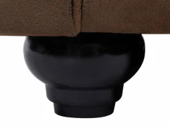 Sofá cama de 3 plazas en microfibra con aspecto de cuero envejecido CHESTERFIELD^Vente-unique Clearance