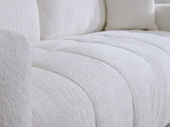Sofá cama de 4 plazas en tela bouclé colchón de 16 cm ISSORO^Vente-unique Outlet