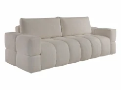 Sofá cama de 3 plazas en tela bouclé crema ISSORO^Vente-unique Outlet