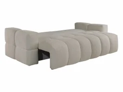 Sofá cama de 3 plazas en tela bouclé crema ISSORO^Vente-unique Outlet