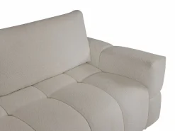 Sofá cama de 3 plazas en tela bouclé crema ISSORO^Vente-unique Outlet
