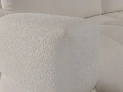 Sofá cama de 3 plazas en tela bouclé crema ISSORO^Vente-unique Outlet
