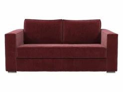 Vente-unique Colección Rouge Passion|Sofás Y Sillones|Sofá cama de 3 plazas exprés tejido chenilla burdeos cama 140cm - 14cm LORETO