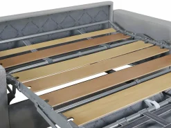 Vente-unique Sofá cama de 3 plazas tipo italiano de terciopelo - colchón 18 cm - CALITO Beige Best