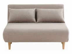 Sweeek Sofá cama de con patas de madera, 2 plazas Beige