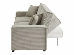 Sweeek Sofá cama de pana de 3 plazas Beige Sale