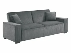 Sweeek Sofá cama de pana de 3 plazas oscuro Gris Hot