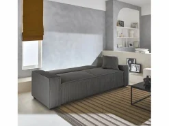Sweeek Sofá cama de pana de 3 plazas oscuro Gris Hot