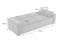 Sweeek Sofá Escandinavo|Sofá cama de pana de 3 plazas