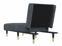 Sofá cama de terciopelo oscuro PWFG69708 Gris Discount