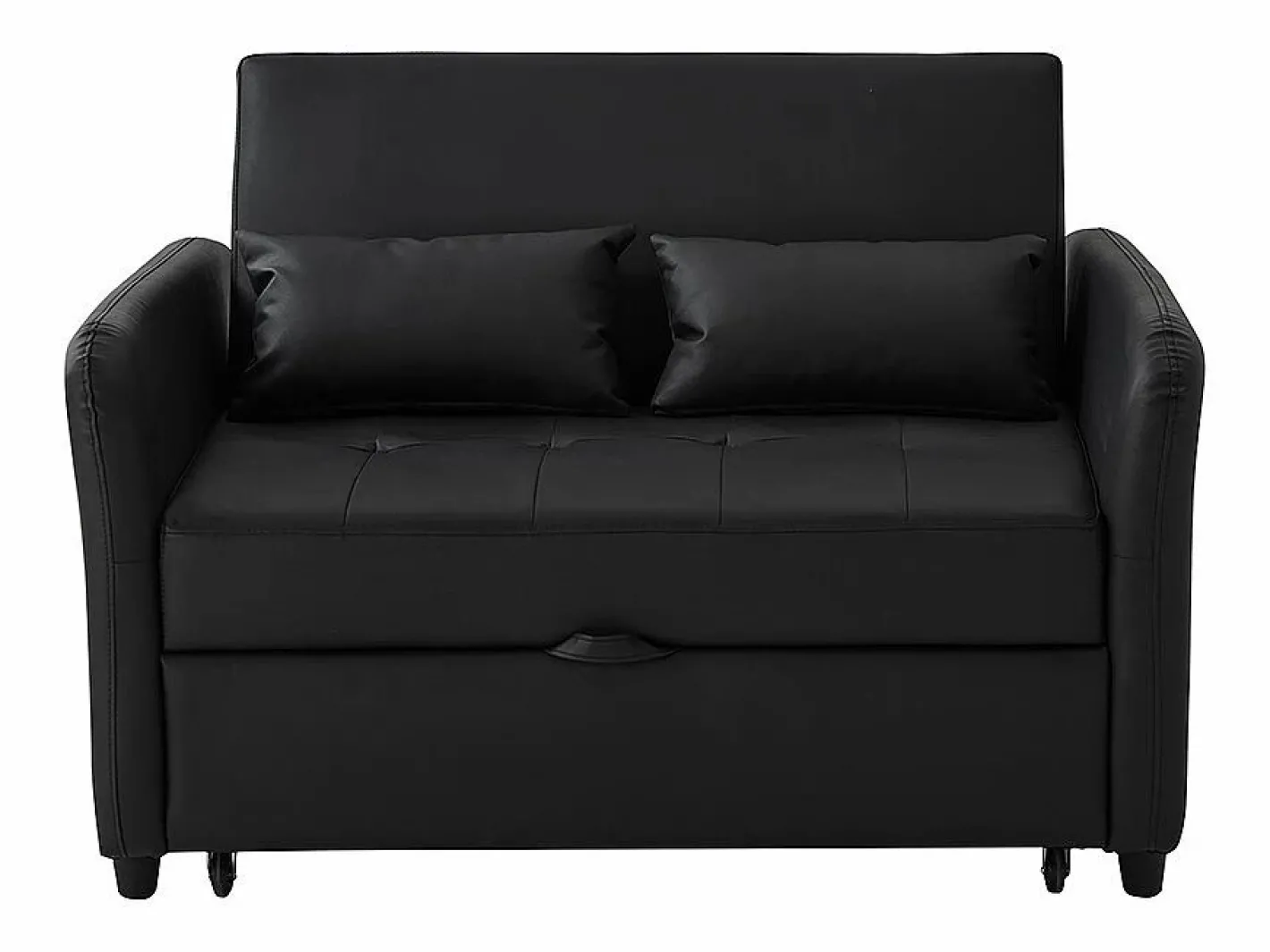 KOMHTOM Sofá De Piel|Sofá cama doble plegable, respaldo ajustable, material PU resistente al agua,