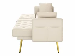 Sofá cama Espuma alta densidad Cojines lumbares Diseño elegante Terciopelo (Sin colchón)^ Outlet