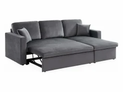Sweeek Sofá Modular|Sofá cama esquinero reversible de 3 plazas oscuro