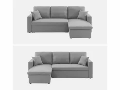 Sweeek Sofá Modular|Sofá cama esquinero reversible de 3 plaza