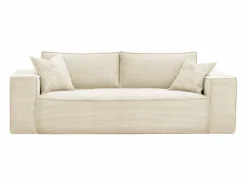Sofá cama exprés AMELIA de 3 plazas en pana - Superficie de descanso de 140 cm - Colchón viscoelástico de 13 cm^Vente-unique Discount