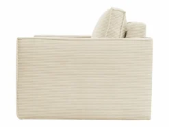 Sofá cama exprés AMELIA de 3 plazas en pana - Superficie de descanso de 140 cm - Colchón viscoelástico de 13 cm^Vente-unique Discount