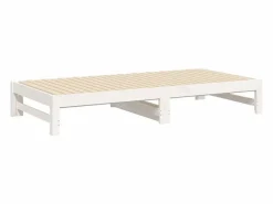 Clicnbuy Cama Diván|Cama Nido|Sofá cama extraíble madera maciza de pino 2x(75x190) cm